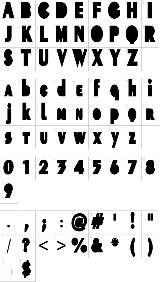 character map